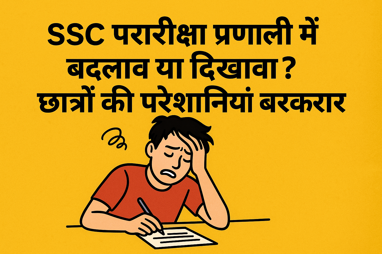 SSC परीक्षा प्रणाली में बदलाव या दिखावा? छात्रों की परेशानियाँ बरकरार