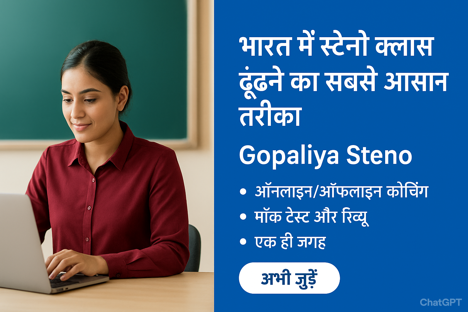 Find Top Stenography Coaching Near You ऑनलाइन व ऑफलाइन स्टेनो क्लासेस – Gopaliya Steno